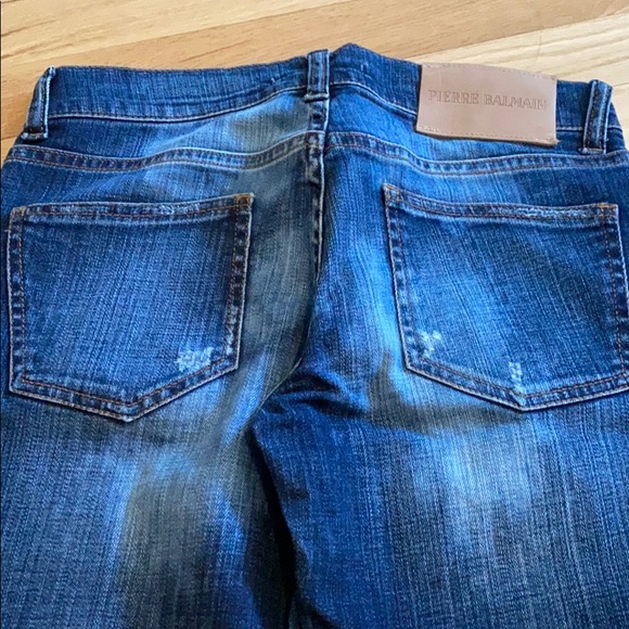 Pierre Balmain Distressed Denim Jeans Sz 27 - NWOT - Picture 4 of 6